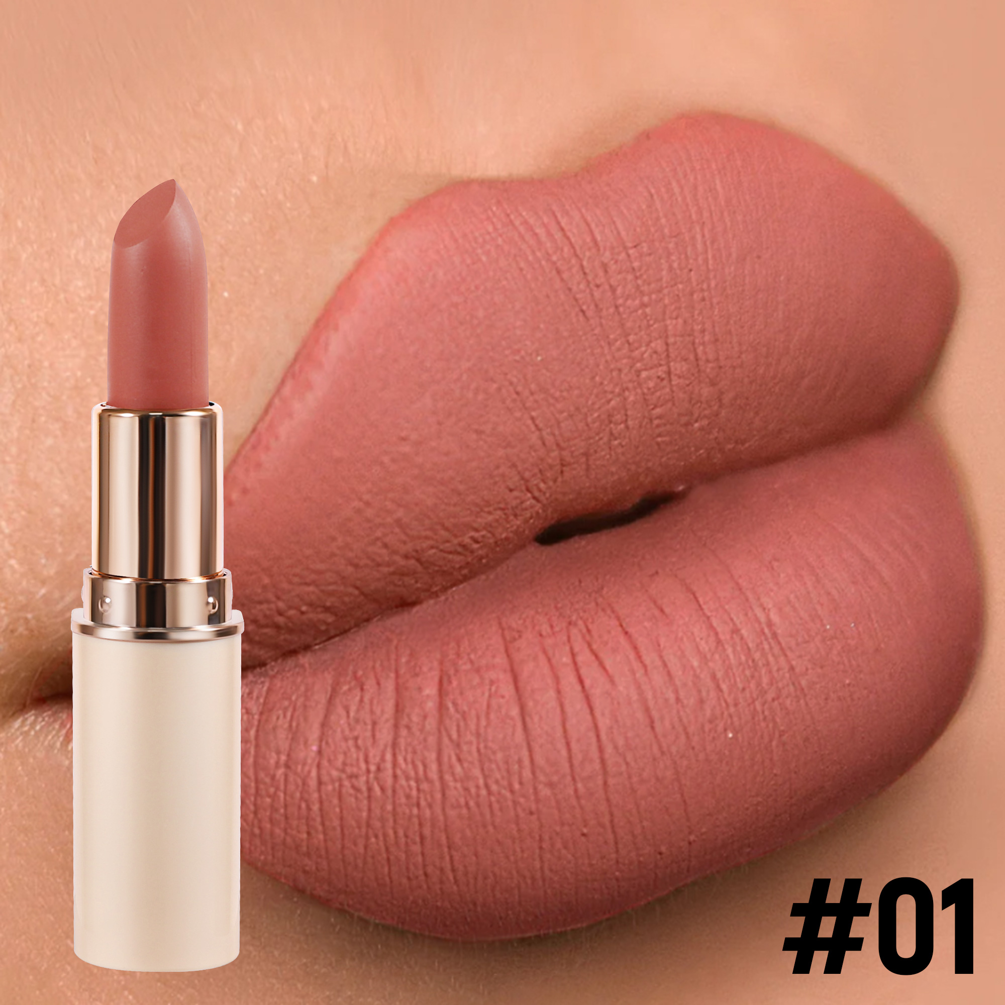 跨境8色哑光口红handaiyan丝绒持久防水不掉色不沾杯跨境唇膏口红